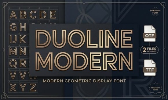 Duoline Modern Font